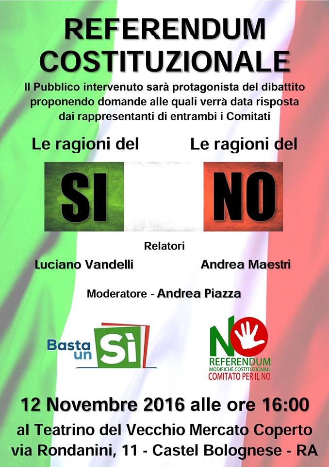 Dibattito sul referendum a Castel Bolognese